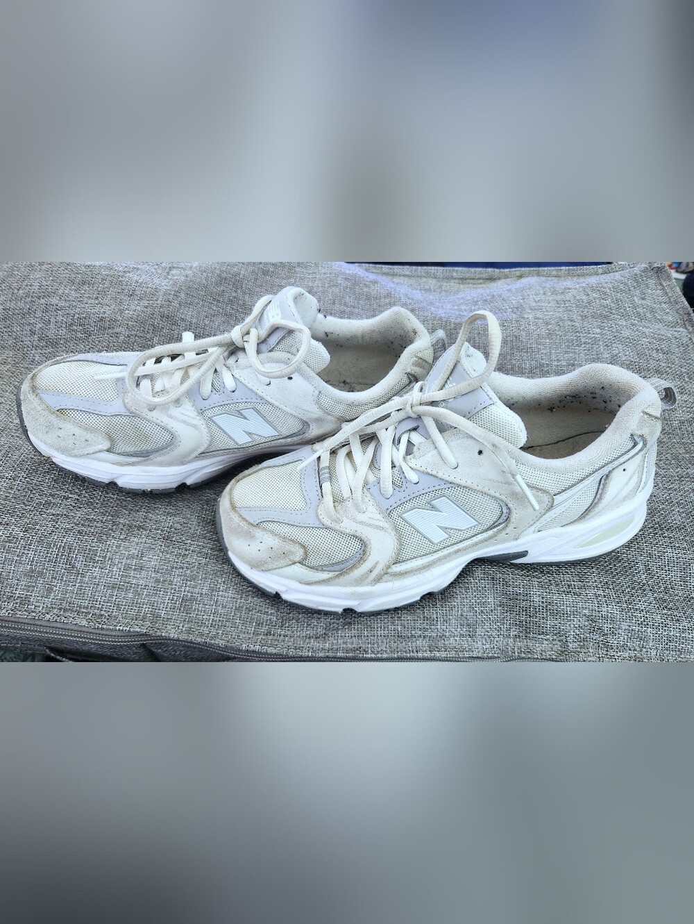New Balance 530 Gray And White/Cream- YOUTH/GS 5.5